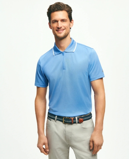 Performance Series Half-Zip Pique Polo Shirt, image 1