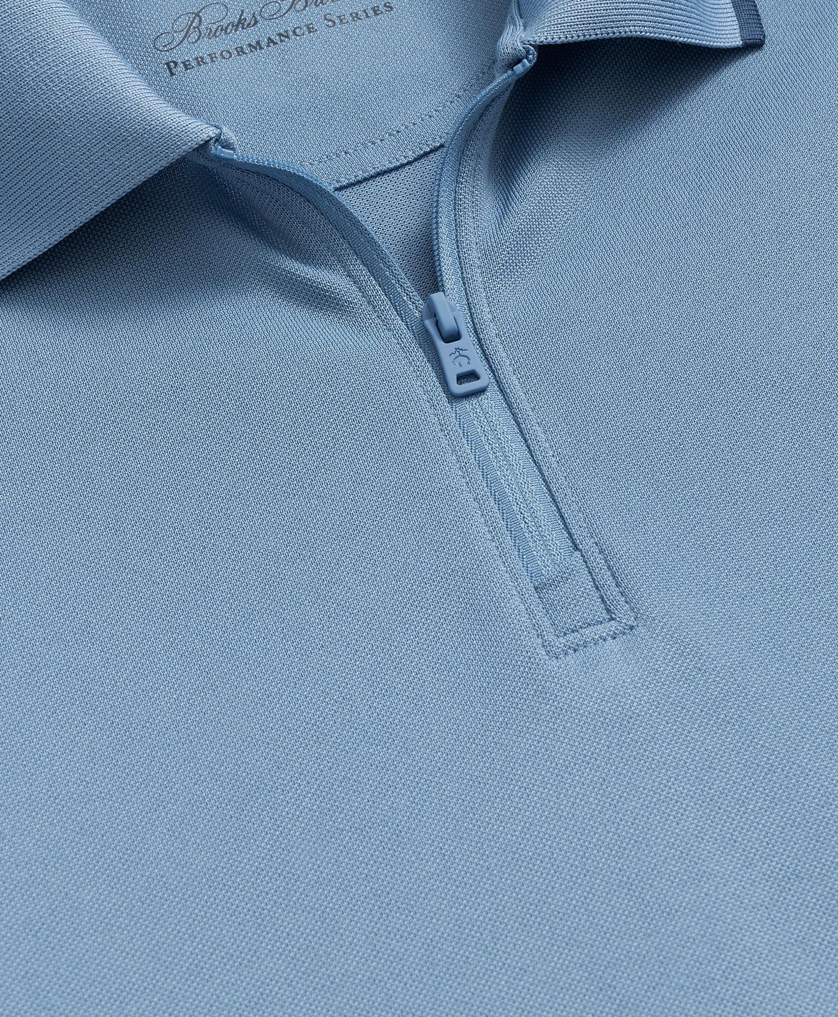 Performance Series Half-Zip Pique Polo Shirt, image 2