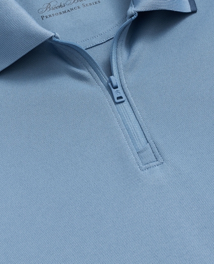 Performance Series Half-Zip Pique Polo Shirt, image 2