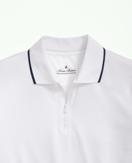 Performance Series Half-Zip Pique Polo Shirt, image 2