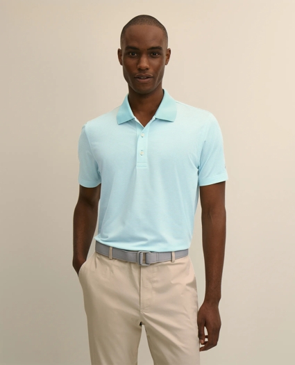 Performance Series Micro Stripe Jersey Polo Shirt, image 1