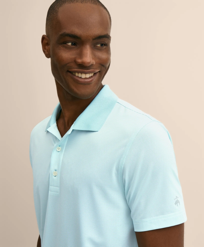 Performance Series Micro Stripe Jersey Polo Shirt, image 2