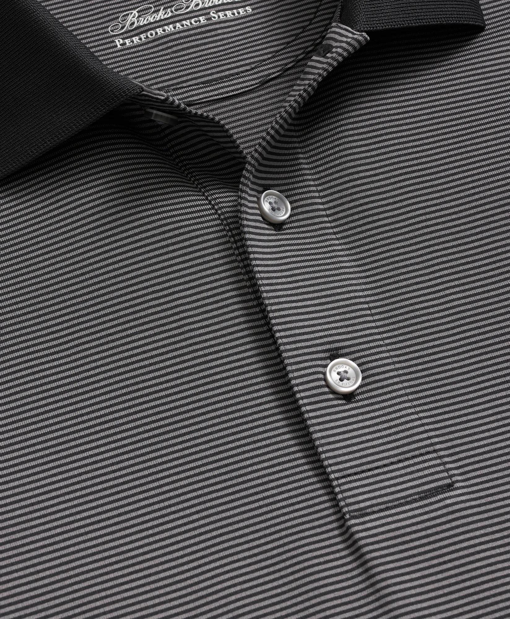 Performance Series Micro Stripe Jersey Polo Shirt, image 2