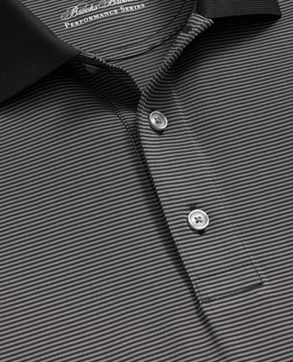 Performance Series Micro Stripe Jersey Polo Shirt, image 2