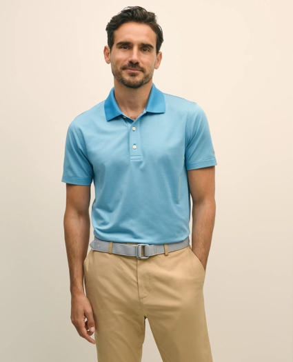 Performance Series Micro Stripe Jersey Polo Shirt, image 3