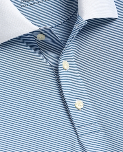 Performance Series Micro Stripe Jersey Polo Shirt, image 5