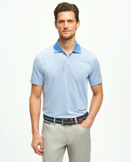 Performance Series Micro Stripe Jersey Polo Shirt, image 1