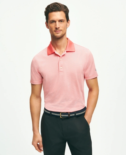 Performance Series Micro Stripe Jersey Polo Shirt, image 1