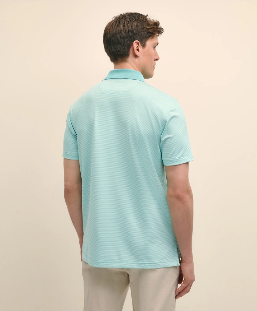 Performance Series Micro Stripe Jersey Polo Shirt, image 3