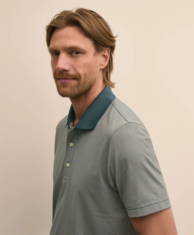 Performance Series Micro Stripe Jersey Polo Shirt, image 2