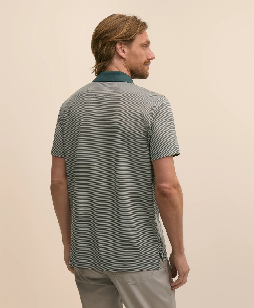 Performance Series Micro Stripe Jersey Polo Shirt, image 3