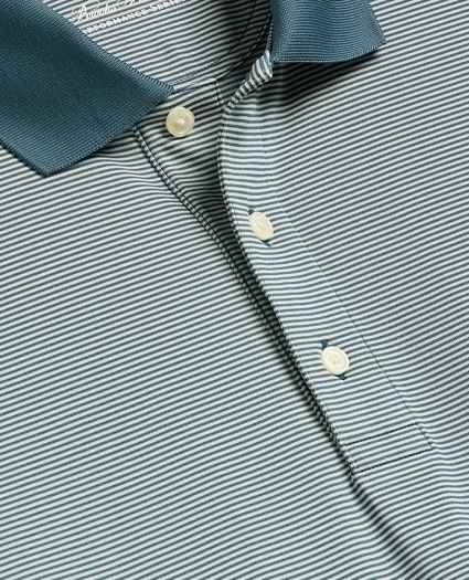 Performance Series Micro Stripe Jersey Polo Shirt, image 5