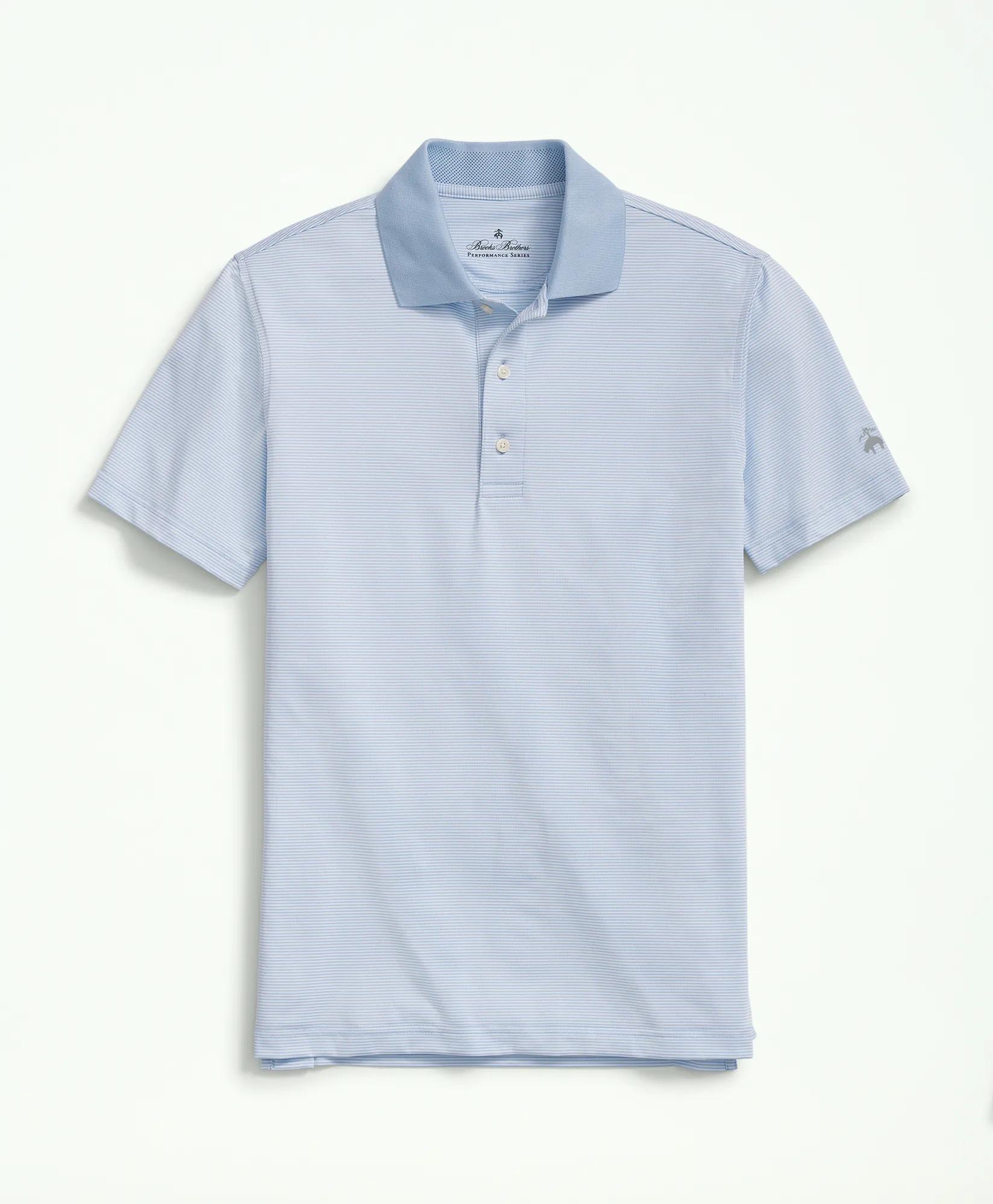 Performance Series Micro Stripe Jersey Polo Shirt, image 1