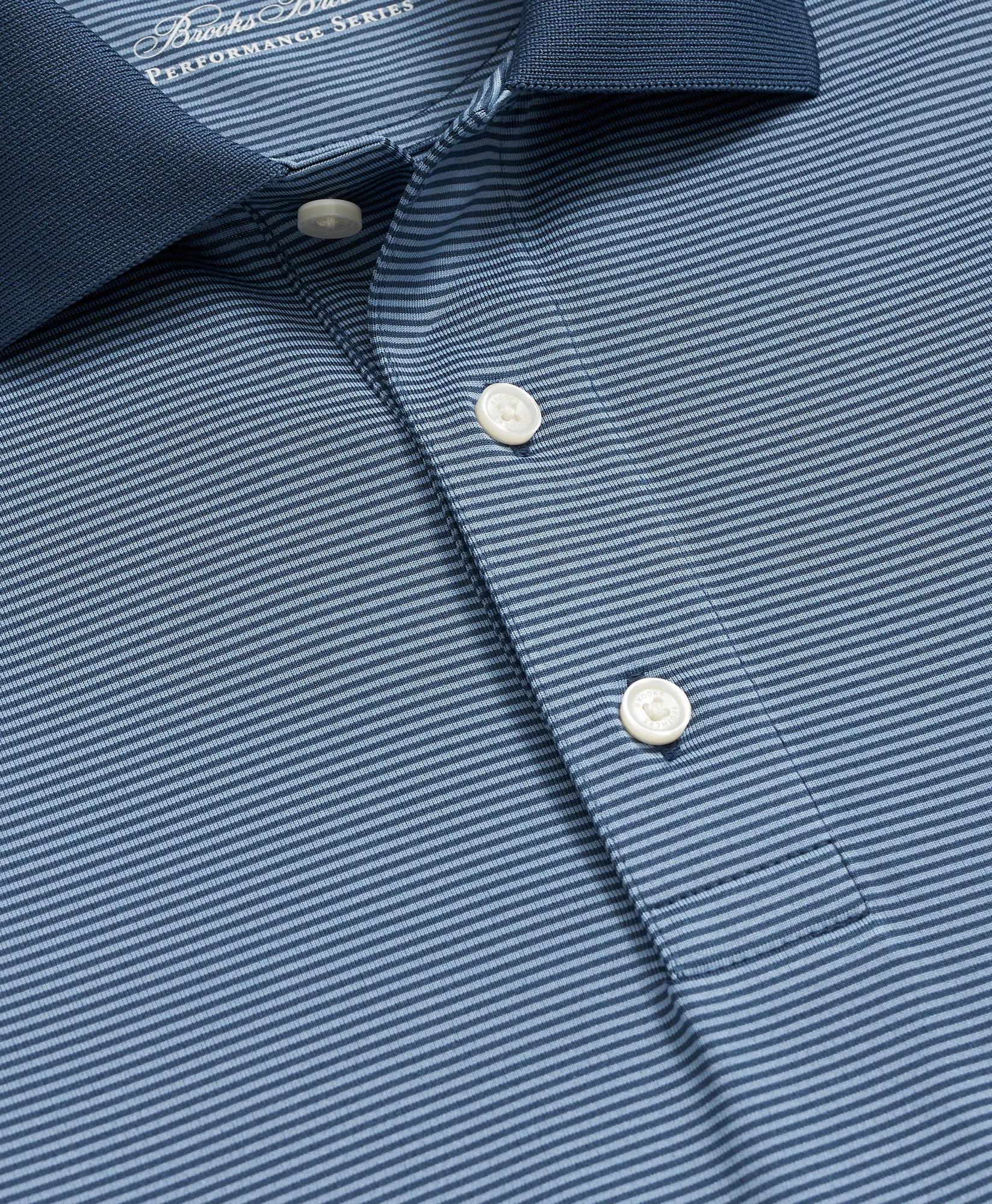 Performance Series Micro Stripe Jersey Polo Shirt, image 2