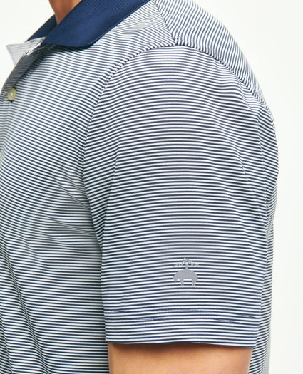 Performance Series Micro Stripe Jersey Polo Shirt, image 2