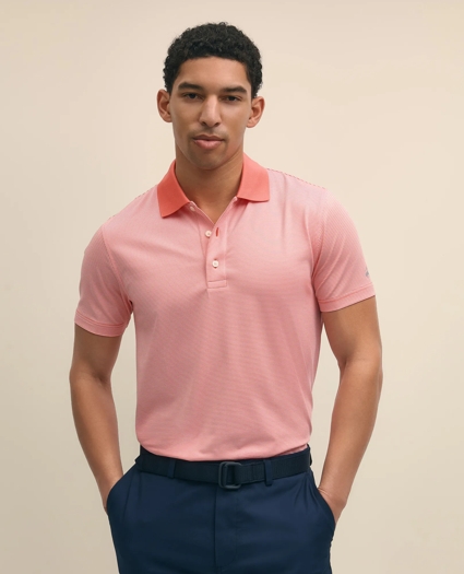 Performance Series Micro Stripe Jersey Polo Shirt, image 1