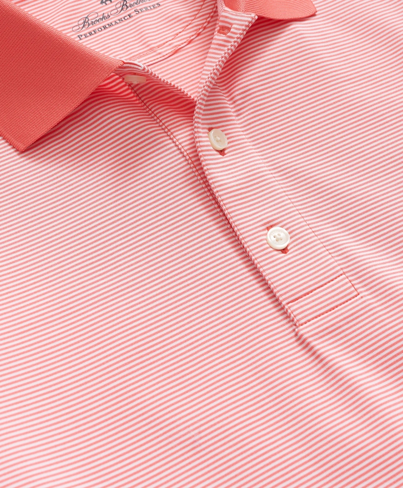 Performance Series Micro Stripe Jersey Polo Shirt, image 4