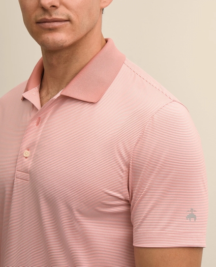 Performance Series Micro Stripe Jersey Polo Shirt, image 3
