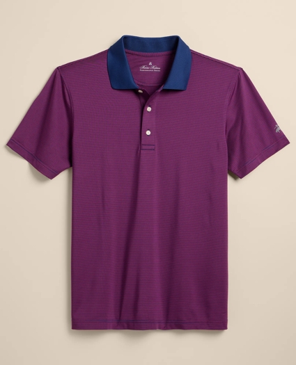 Performance Series Micro Stripe Jersey Polo Shirt, image 1