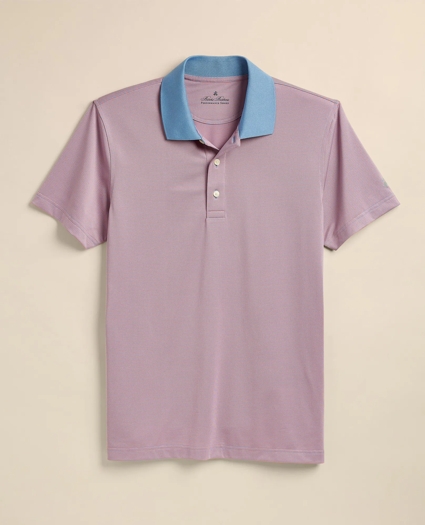 Performance Series Micro Stripe Jersey Polo Shirt, image 1