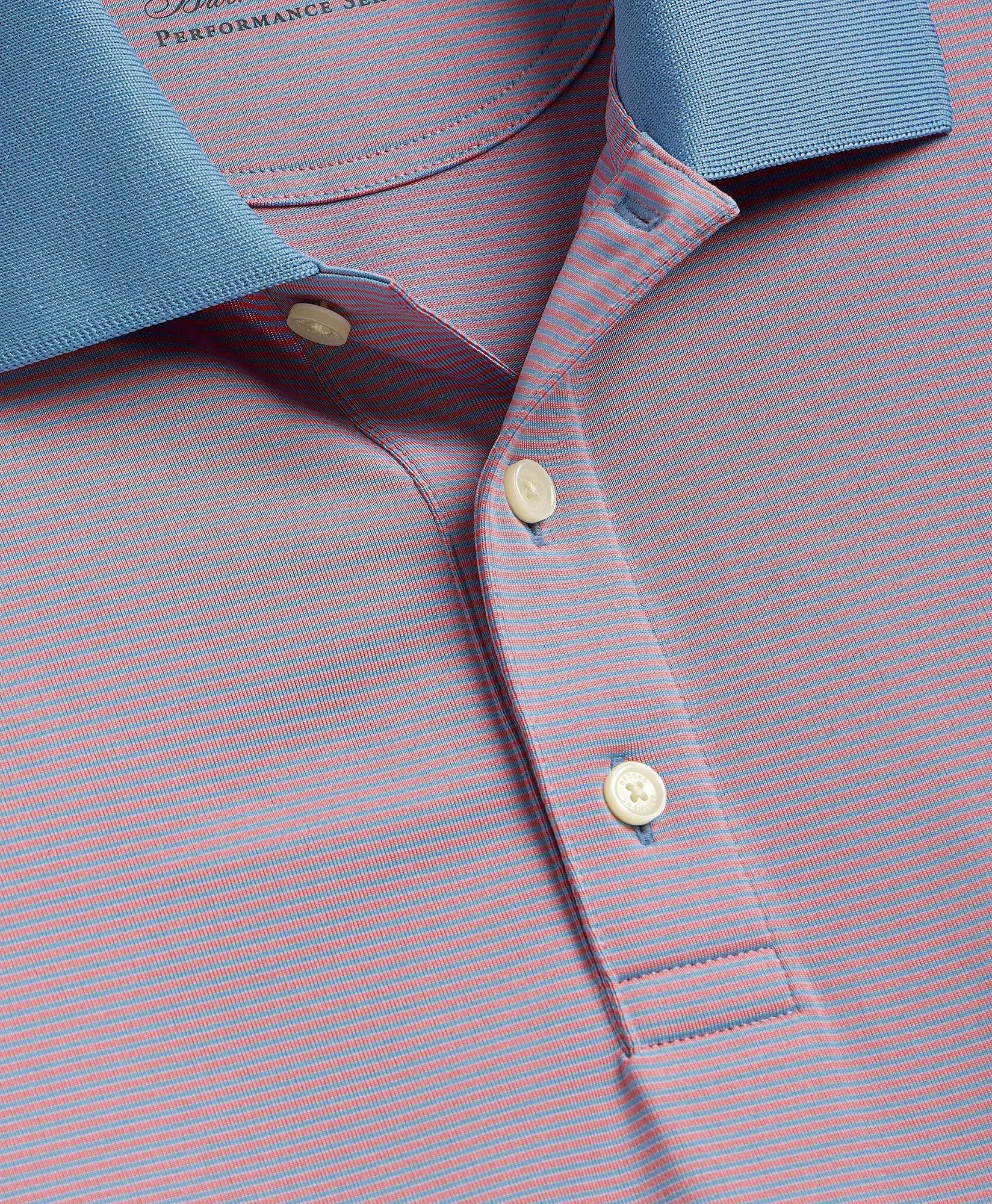 Performance Series Micro Stripe Jersey Polo Shirt, image 2