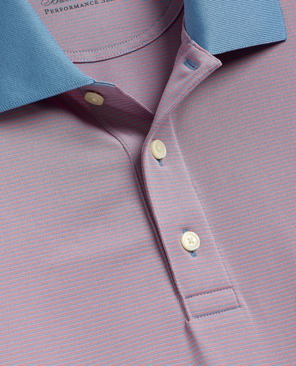 Performance Series Micro Stripe Jersey Polo Shirt, image 2