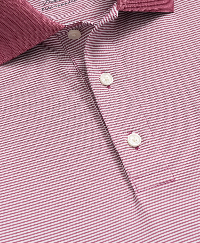 Performance Series Micro Stripe Jersey Polo Shirt, image 2