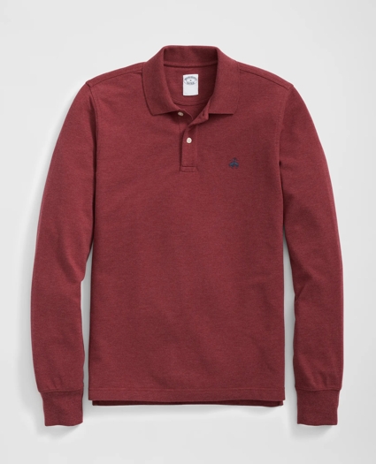 Golden Fleece® Stretch Supima® Long-Sleeve Polo Shirt, image 1