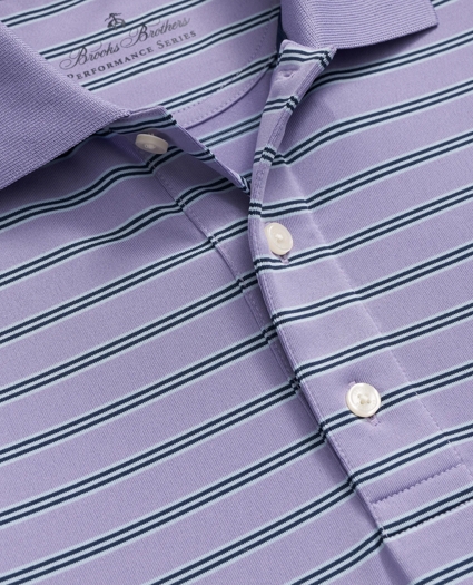 Performance Series BB#1 Striped Polo Shirt, image 2