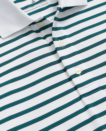 Performance Series BB#1 Striped Polo Shirt, image 2