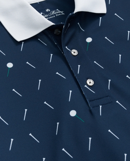 Performance Series Golf Print Polo Shirt, image 3