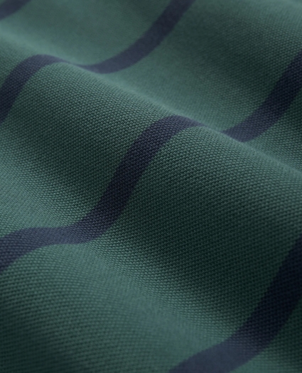 The Vintage Long Sleeve Polo Shirt in BB#3 Stripe Pique Cotton, image 3