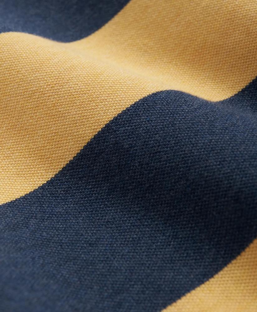 The Vintage Long Sleeve Polo Shirt in BB#4 Stripe Pique Cotton, image 3