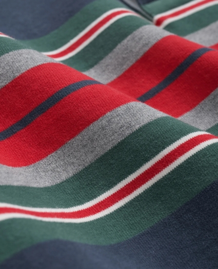 Rugby Shirt with Kangaroo Pocket in Garment-Washed Cotton, image 3