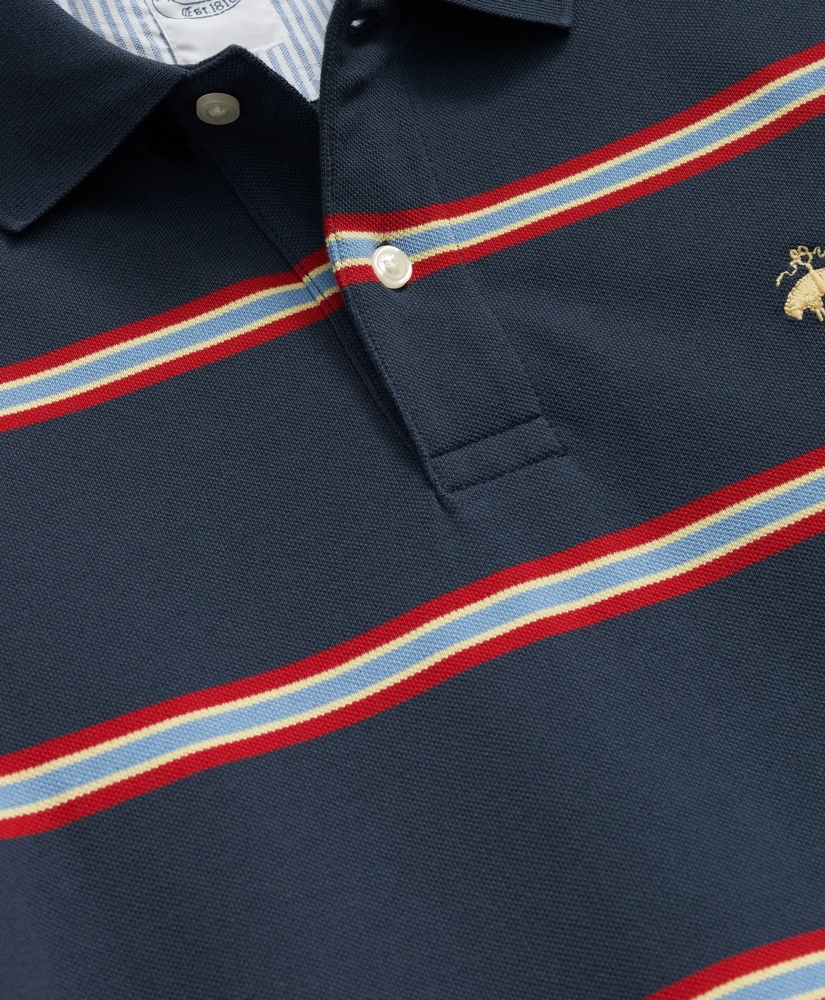 Golden Fleece<sup>®</sup> Multi Striped Long Sleeve Polo Supima<sup>®</sup> Cotton