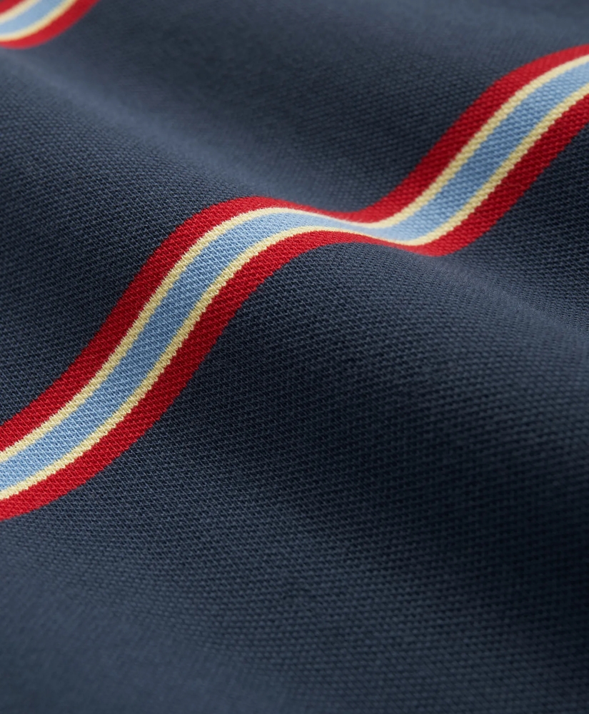 Golden Fleece® Multi Striped Long Sleeve Polo in Supima® Cotton, image 3