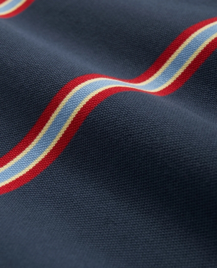 Golden Fleece® Multi Striped Long Sleeve Polo in Supima® Cotton, image 3