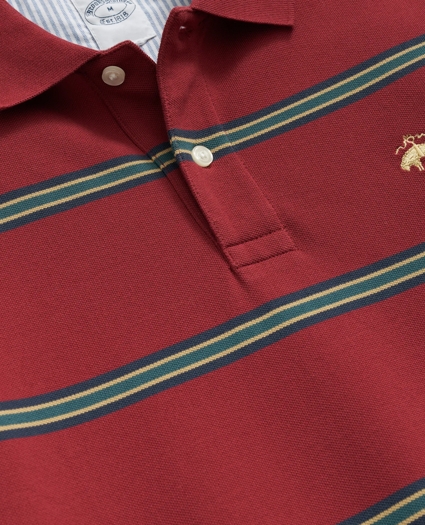 Golden Fleece® Multi Striped Long Sleeve Polo in Supima® Cotton, image 2