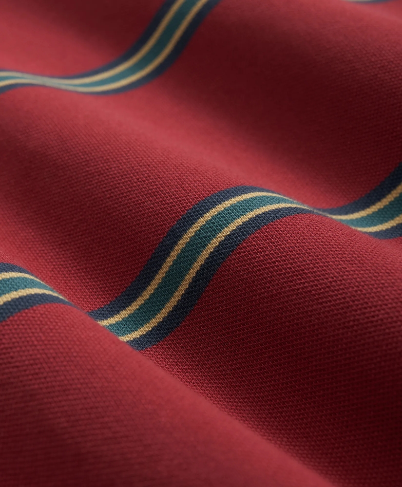 Golden Fleece® Multi Striped Long Sleeve Polo in Supima® Cotton, image 3