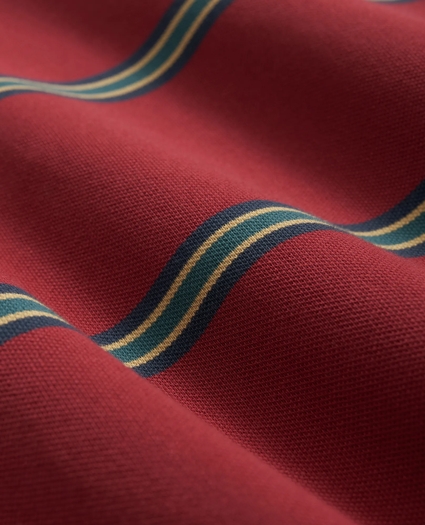 Golden Fleece® Multi Striped Long Sleeve Polo in Supima® Cotton, image 3