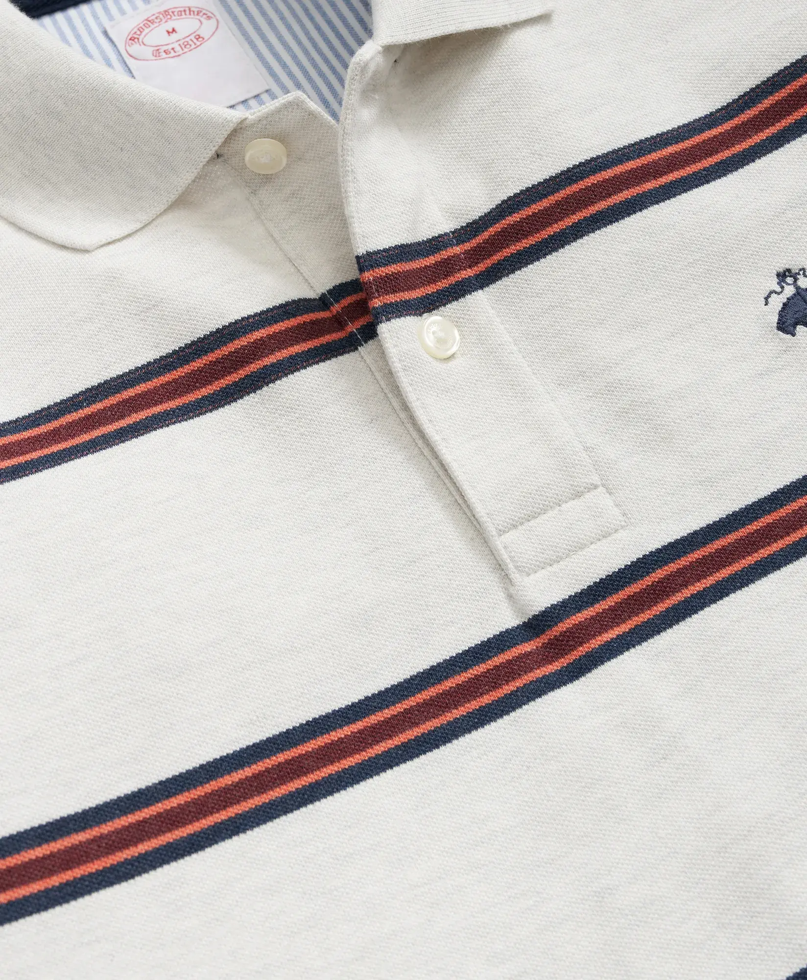 Golden Fleece® Muli Striped Long Sleeve Polo in Supima® Cotton