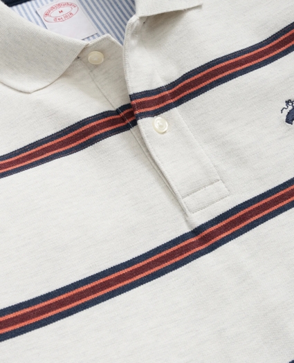 Golden Fleece® Multi Striped Long Sleeve Polo in Supima® Cotton, image 2