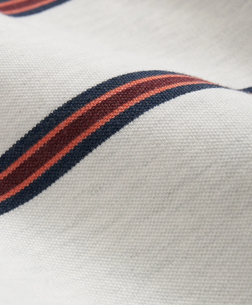 Golden Fleece® Muli Striped Long Sleeve Polo in Supima® Cotton