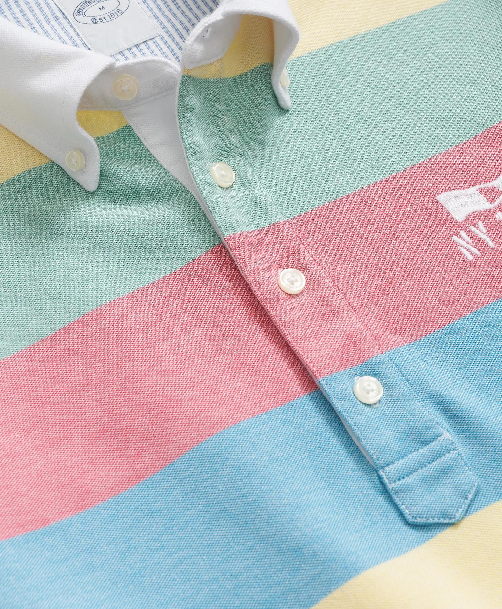 The Vintage Polo Shirt in Pique Stripe