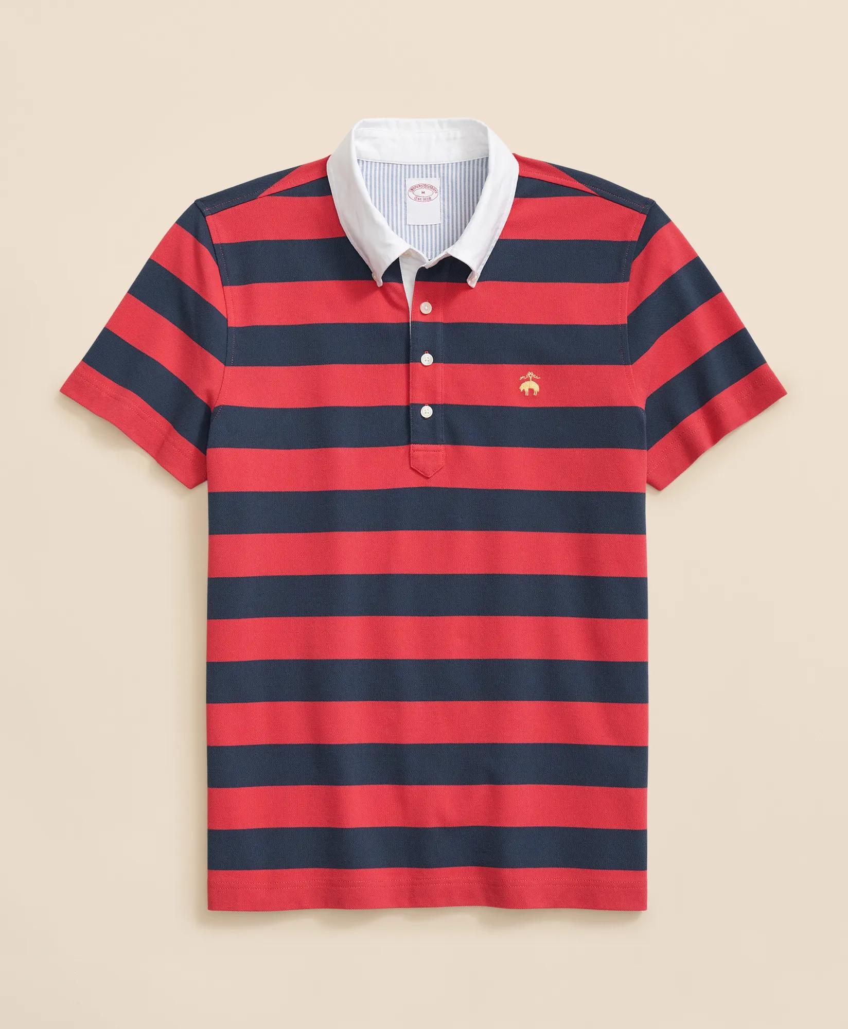 Golden Fleece® Stripe Supima® Polo Shirt, image 1