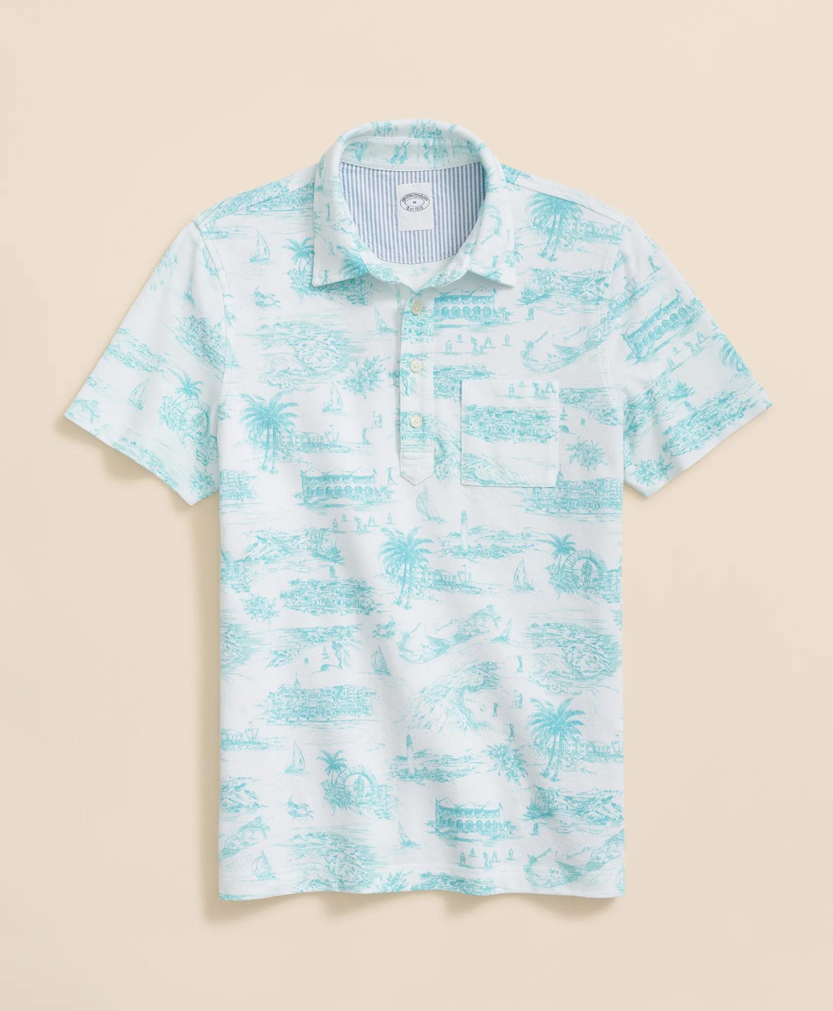 The Vintage Polo Shirt in Bermuda Print