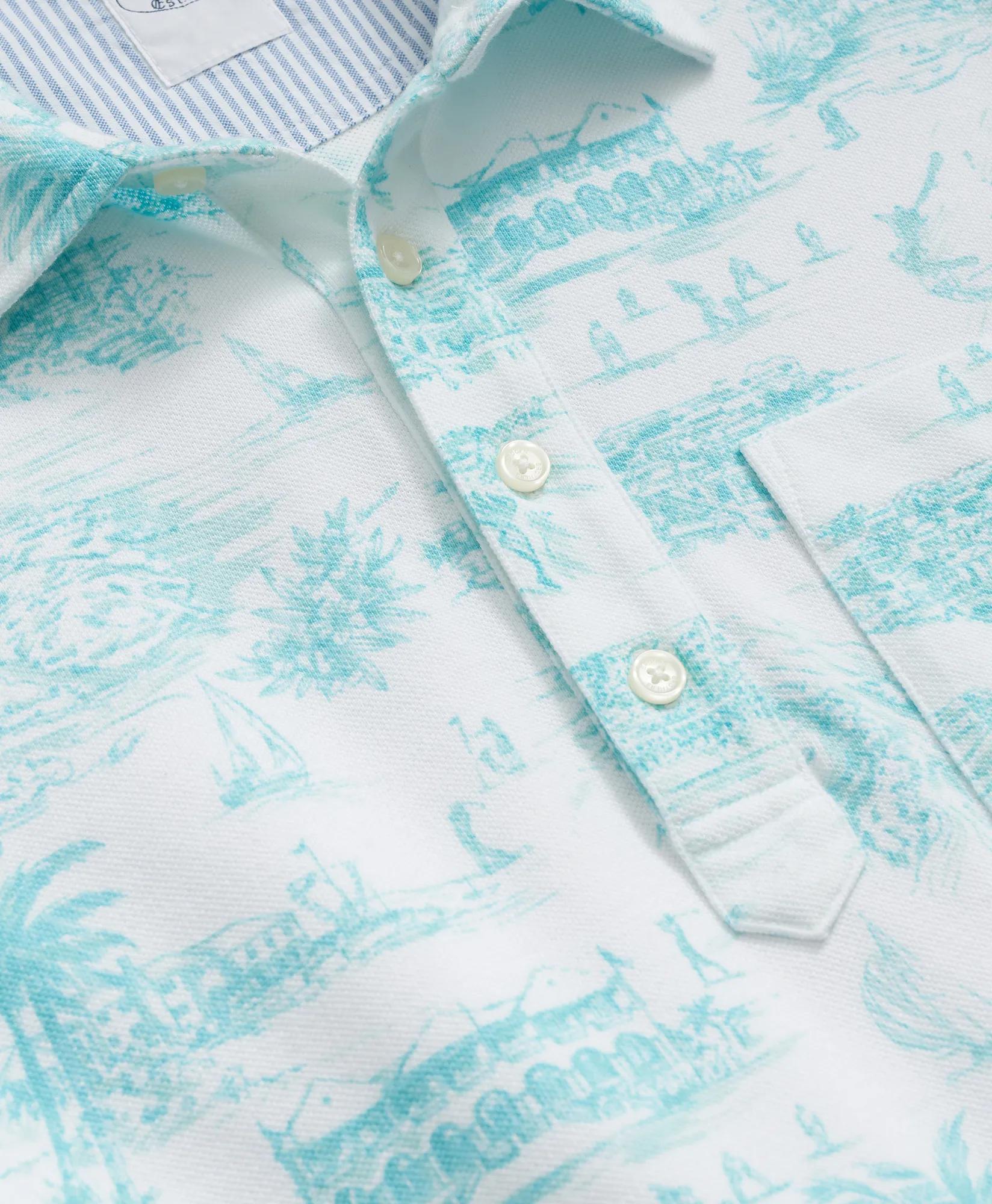 The Vintage Polo Shirt in Bermuda Print