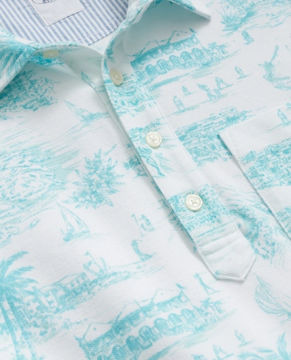 The Vintage Polo Shirt in Bermuda Print, image 2