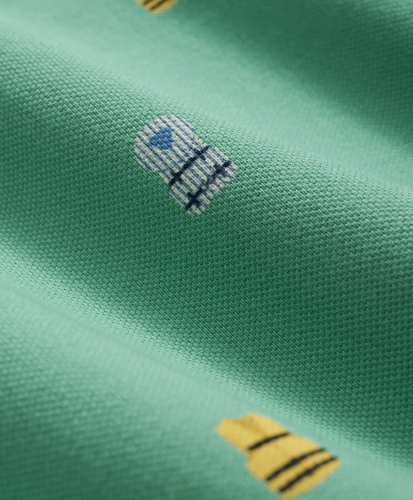 The Vintage Polo Shirt in Pique Life Jacket Print, image 3