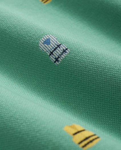 The Vintage Polo Shirt in Pique Life Jacket Print, image 3